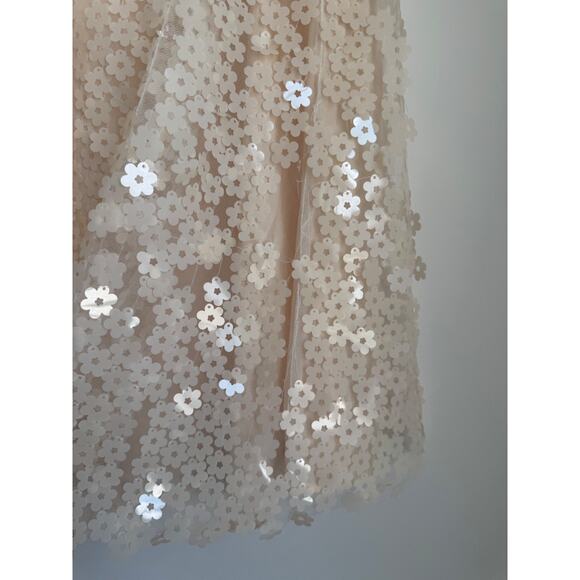 ZARA FLORAL SEQUIN MINI DRESS - Picture 10 of 10